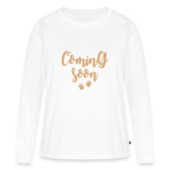 Coming Soon/Pregnancy - Women's Premium Organic Long Sleeve Shirt - white - Front - Julia (174cm)