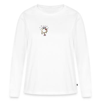 Bague de fiançailles bague de fiançailles mariage mariée - T-shirt manches longues Premium bio Femme - blanc - Devant - Julia (174cm)
