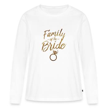 Bride Bride Wedding JGA Party Maid of Honor Gift - Women's Premium Organic Long Sleeve Shirt - white - Front - Julia (174cm)