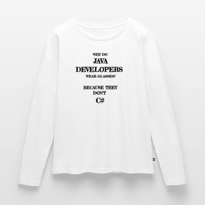 java developers joke Java Developer T-shirt manches longues Premium bio Femme