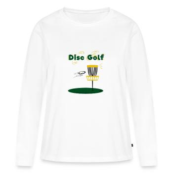 Disc Golf - Frauen Premium Bio Langarmshirt - Weiß - Vorne - Julia (174cm)