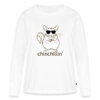 Chinchilla - Frauen Premium Bio Langarmshirt - Weiß - Vorne - Julia (174cm)