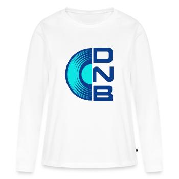 DNB Rave Music Raver - Women's Premium Organic Long Sleeve Shirt - white - Front - Julia (174cm)