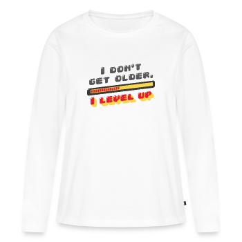 Gaming level up - Women's Premium Organic Long Sleeve Shirt - white - Front - Julia (174cm)