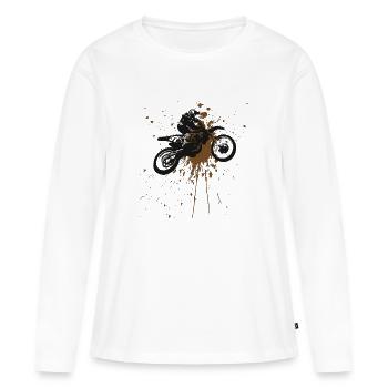 Motorcross Dreck - Frauen Premium Bio Langarmshirt - Weiß - Vorne - Julia (174cm)