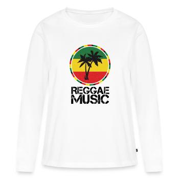 Musique Reggae - T-shirt manches longues Premium bio Femme - blanc - Devant - Julia (174cm)
