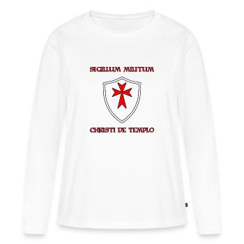Crusader Knights Templar - Women's Premium Organic Long Sleeve Shirt - white - Front - Julia (174cm)