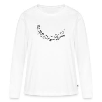 Bicycle - Cycling - Cycling - Cycling - Women's Premium Organic Long Sleeve Shirt - white - Front - Julia (174cm)