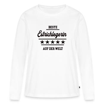 Beste Estrichlegerin Weltbeste Chefin Estrichleger - Frauen Premium Bio Langarmshirt - Weiß - Vorne - Julia (174cm)