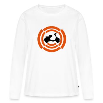 motorroller - Frauen Premium Bio Langarmshirt - Weiß - Vorne - Julia (174cm)