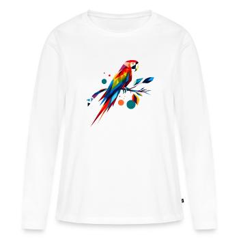Ère abstraite - T-shirt manches longues Premium bio Femme - blanc - Devant - Julia (174cm)
