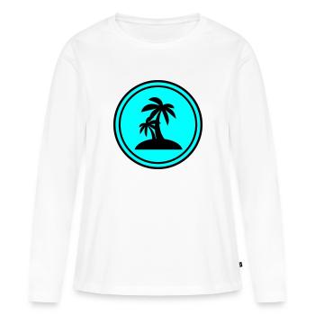 La chance de Cloverleaf - T-shirt manches longues Premium bio Femme - blanc - Devant - Julia (174cm)