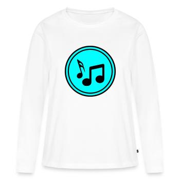 Musiknoten zeichen - Frauen Premium Bio Langarmshirt - Weiß - Vorne - Julia (174cm)