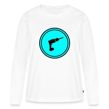 Forer - T-shirt manches longues Premium bio Femme - blanc - Devant - Julia (174cm)