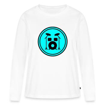 Percussion - T-shirt manches longues Premium bio Femme - blanc - Devant - Julia (174cm)