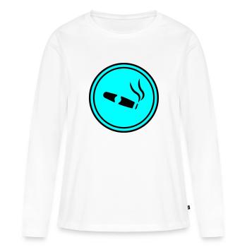 Zigarre Symbol - Frauen Premium Bio Langarmshirt - Weiß - Vorne - Julia (174cm)