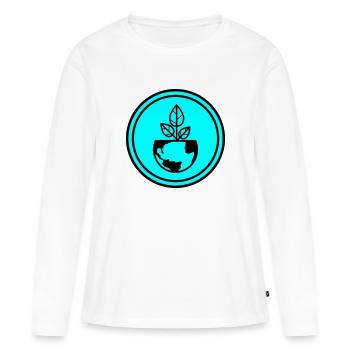 Planète Terre - T-shirt manches longues Premium bio Femme - blanc - Devant - Julia (174cm)