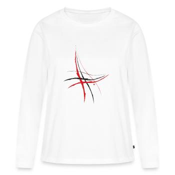 Griffes - T-shirt manches longues Premium bio Femme - blanc - Devant - Julia (174cm)