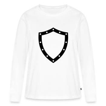 shield - Frauen Premium Bio Langarmshirt - Weiß - Vorne - Julia (174cm)