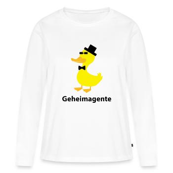 Geheimagente - Frauen Premium Bio Langarmshirt - Weiß - Vorne - Julia (174cm)