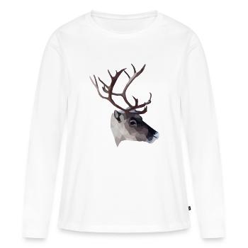 Polyart Rennes - T-shirt manches longues Premium bio Femme - blanc - Devant - Julia (174cm)