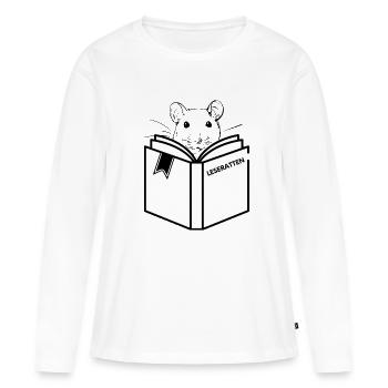 Leseratten - Frauen Premium Bio Langarmshirt - Weiß - Vorne - Julia (174cm)