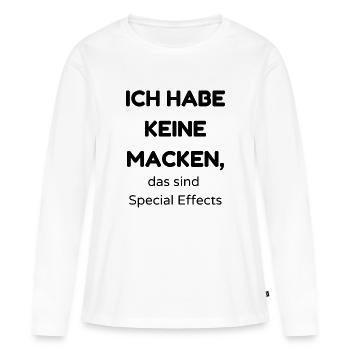 Macken - Frauen Premium Bio Langarmshirt - Weiß - Vorne - Julia (174cm)