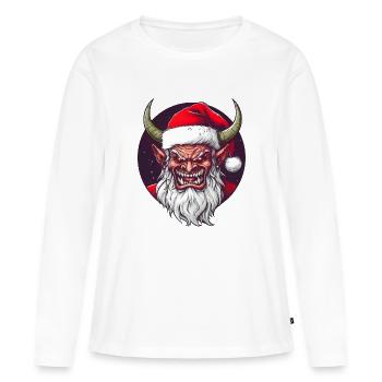 Christmas Demon - Women's Premium Organic Long Sleeve Shirt - white - Front - Julia (174cm)