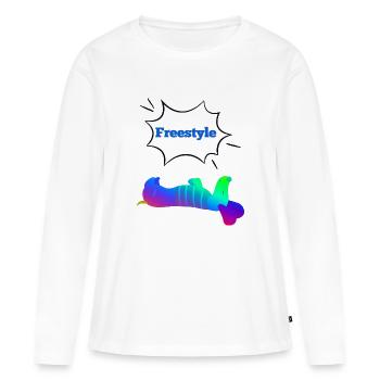 Freestyle Dackel - Frauen Premium Bio Langarmshirt - Weiß - Vorne - Julia (174cm)