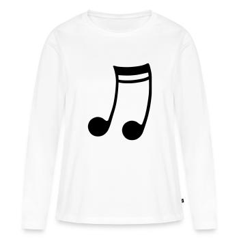 double note - Women's Premium Organic Long Sleeve Shirt - white - Front - Julia (174cm)