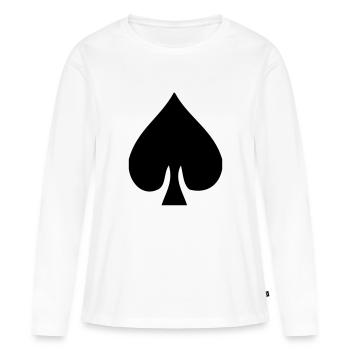 Pique - T-shirt manches longues Premium bio Femme - blanc - Devant - Julia (174cm)