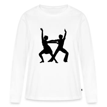 Danse, danse, danse - T-shirt manches longues Premium bio Femme - blanc - Devant - Julia (174cm)