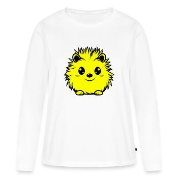 Hérisson, Animal, Bébé - T-shirt manches longues Premium bio Femme - blanc - Devant - Julia (174cm)
