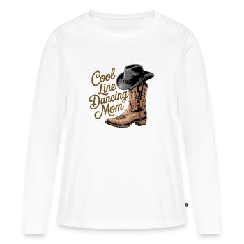 Danse en ligne cool maman femmes et danse en ligne - T-shirt manches longues Premium bio Femme - blanc - Devant - Julia (174cm)