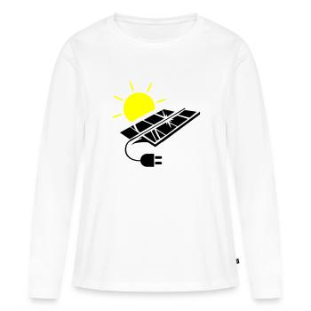 Photovoltaik Anlage Solar Energie - Frauen Premium Bio Langarmshirt - Weiß - Vorne - Julia (174cm)