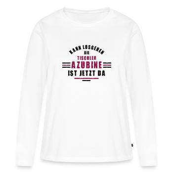 Azubine Tischler Lehre Ausbildung Tischlerin - Frauen Premium Bio Langarmshirt - Weiß - Vorne - Julia (174cm)
