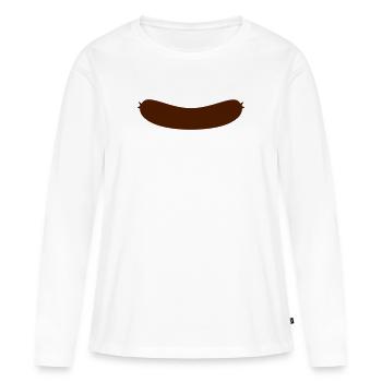 Saucisse - T-shirt manches longues Premium bio Femme - blanc - Devant - Julia (174cm)