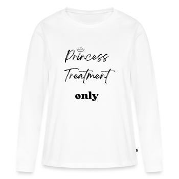 Princesse Traitement uniquement - T-shirt manches longues Premium bio Femme - blanc - Devant - Julia (174cm)