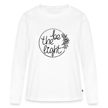 be the light - Women's Premium Organic Long Sleeve Shirt - white - Front - Julia (174cm)