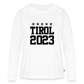 Tyrol 2023 - T-shirt manches longues Premium bio Femme - blanc - Devant - Julia (174cm)