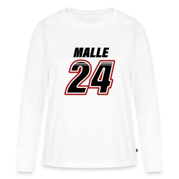 Malle 24 Mallorca - T-shirt manches longues Premium bio Femme - blanc - Devant - Julia (174cm)