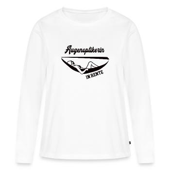 Augenoptikerin in Rente Rentenbeginn Optikerin - Frauen Premium Bio Langarmshirt - Weiß - Vorne - Julia (174cm)