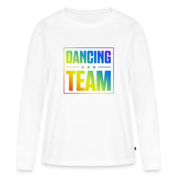 Dancing Team - Frauen Premium Bio Langarmshirt - Weiß - Vorne - Julia (174cm)