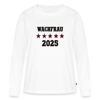 Wachfrau in 2025 Beruf Wachdienst Secruity Frauen - Frauen Premium Bio Langarmshirt - Weiß - Vorne - Julia (174cm)