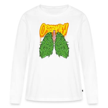 ORCANIC - T-shirt manches longues Premium bio Femme - blanc - Devant - Julia (174cm)