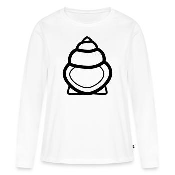 Shell - Women's Premium Organic Long Sleeve Shirt - white - Front - Julia (174cm)