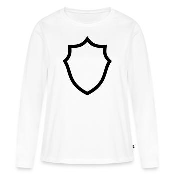 Schild - Frauen Premium Bio Langarmshirt - Weiß - Vorne - Julia (174cm)