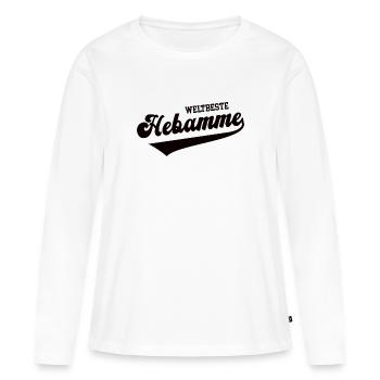 Weltbeste Hebamme Beleghebamme Doula Hebammen - Frauen Premium Bio Langarmshirt - Weiß - Vorne - Julia (174cm)