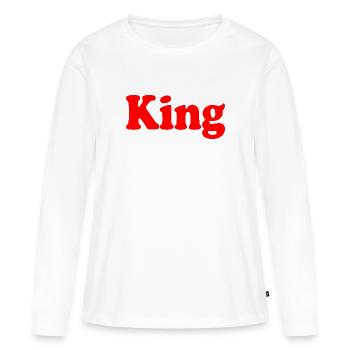King - Women's Premium Organic Long Sleeve Shirt - white - Front - Julia (174cm)