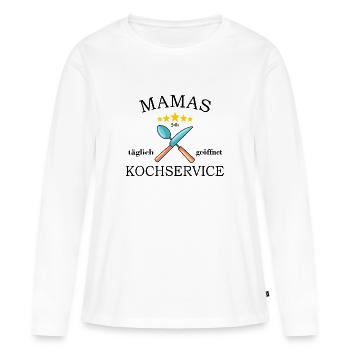 Mamans 5 étoiles service de cuisine fête des mères - T-shirt manches longues Premium bio Femme - blanc - Devant - Julia (174cm)